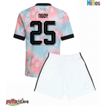 Camiseta Bélgica Nathan Ngoy #25 Visitante Equipación para niños Mundial 2026 manga corta (+ pantalones cortos)